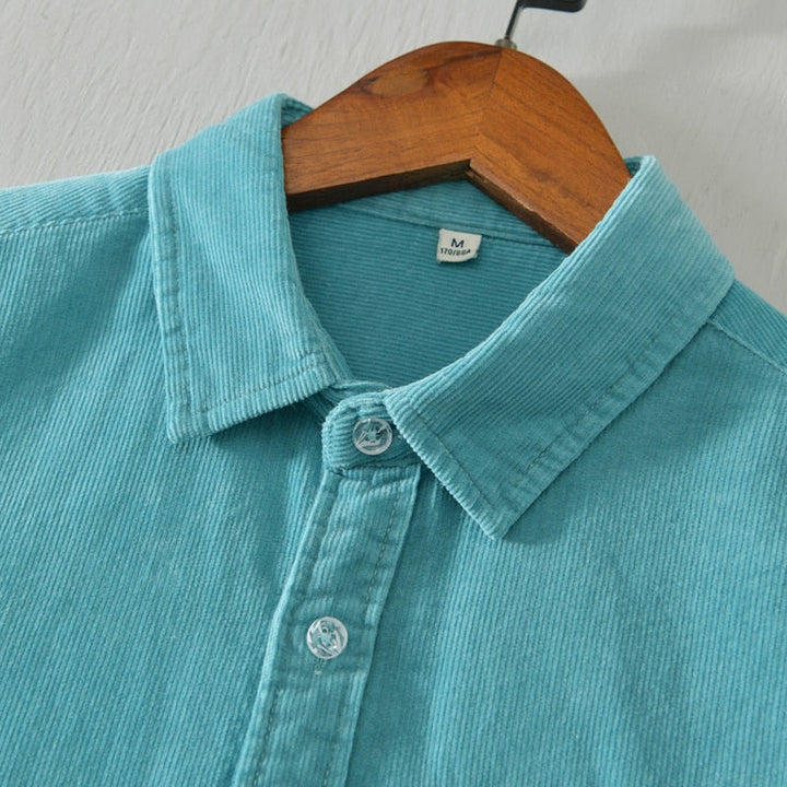 Herren Cord-Langarmhemd
