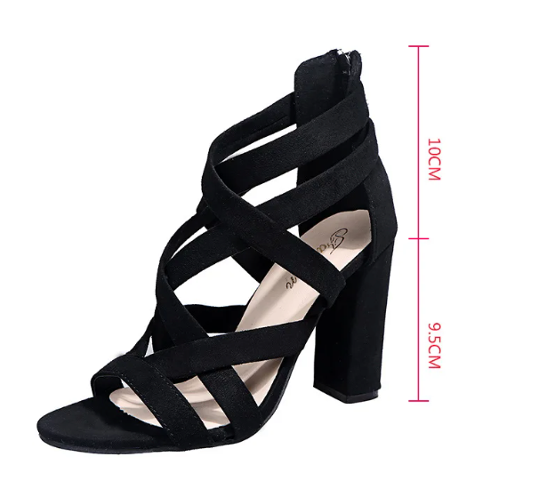 Hochhackige Gladiatorensandalen für Damen
