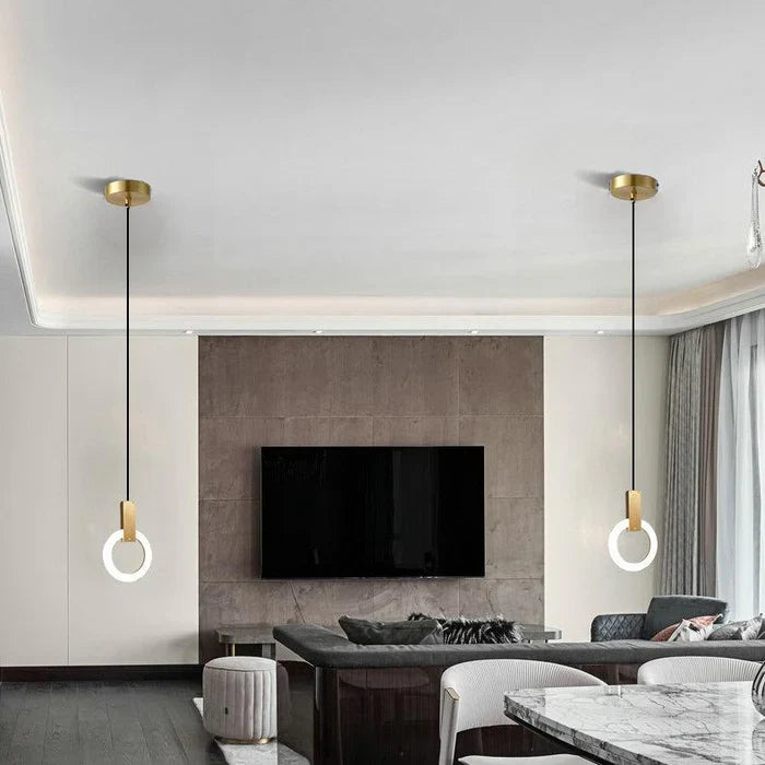 Moderne LED-Pendelleuchte mit Ringdesign
