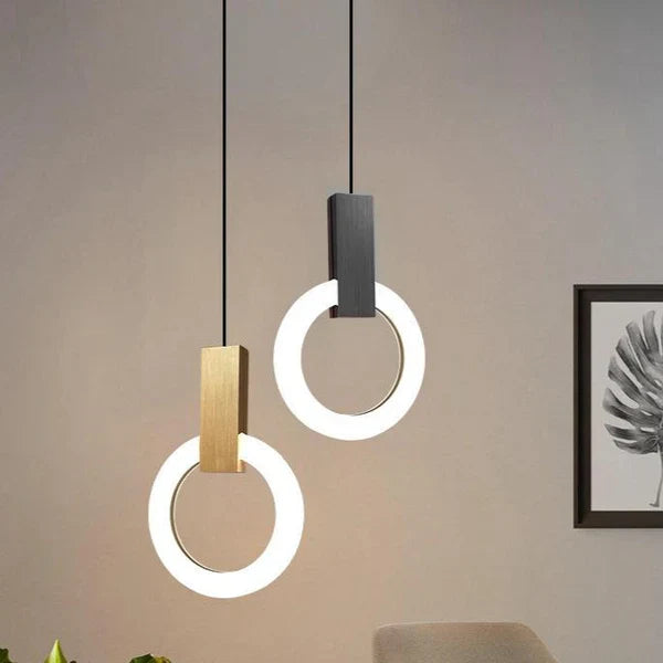Moderne LED-Pendelleuchte mit Ringdesign