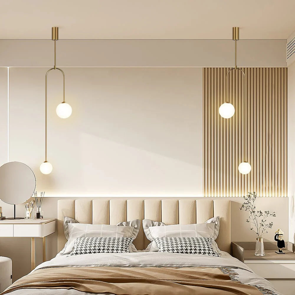 Moderne LED-Pendelleuchte mit kugelförmigen Schirmen – Minimalistisches Design