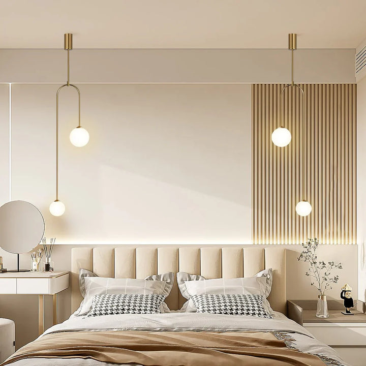 Moderne LED-Pendelleuchte mit kugelförmigen Schirmen – Minimalistisches Design