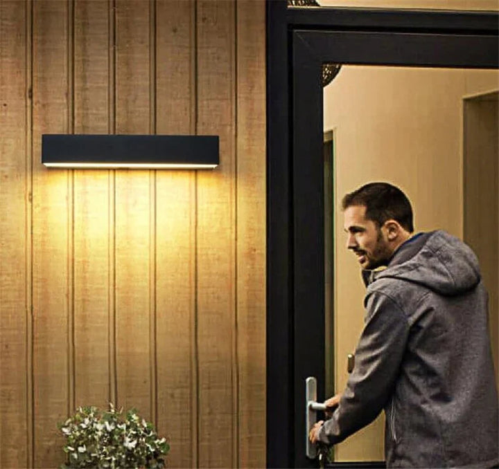 Moderne LED-Wandleuchte für den Aussenbereich – minimalistisches Design