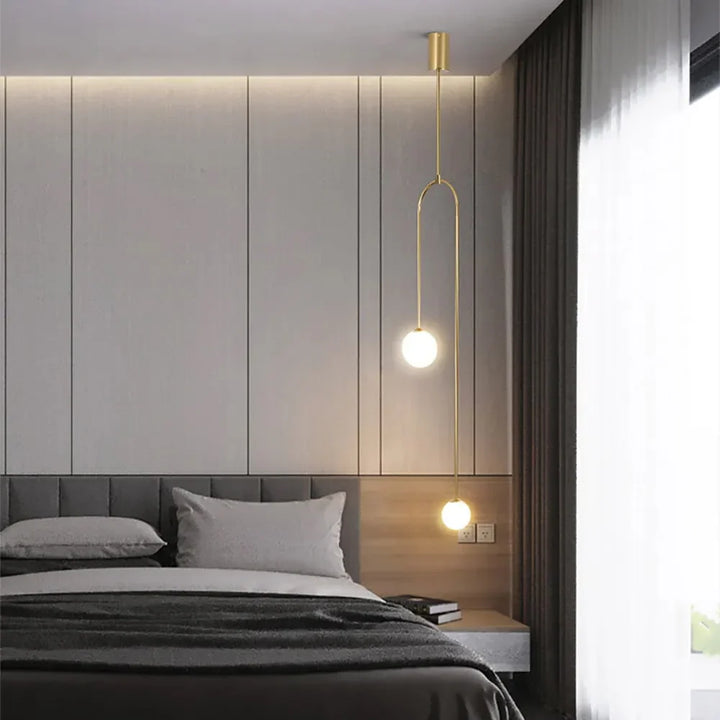 Moderne LED-Pendelleuchte mit kugelförmigen Schirmen – Minimalistisches Design