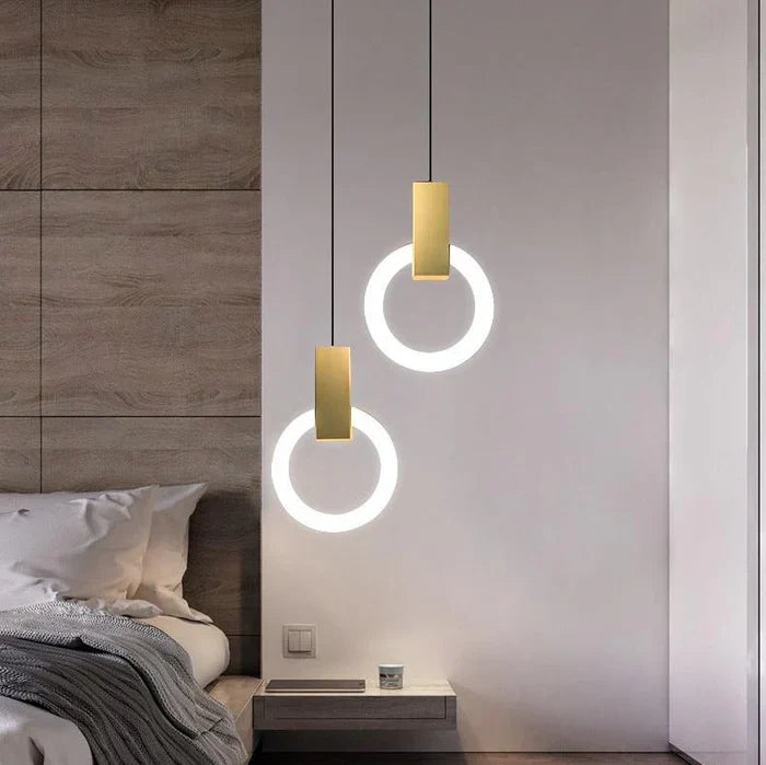 Moderne LED-Pendelleuchte mit Ringdesign