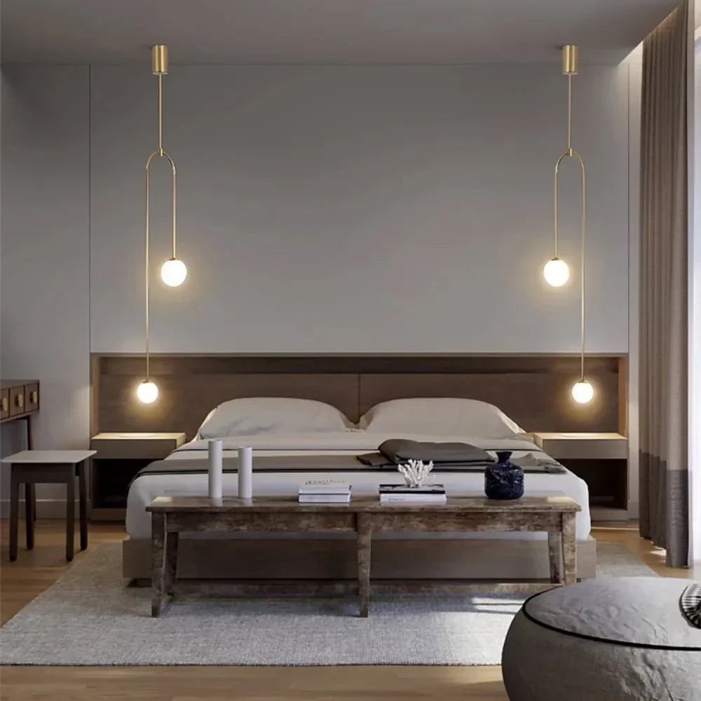 Moderne LED-Pendelleuchte mit kugelförmigen Schirmen – Minimalistisches Design