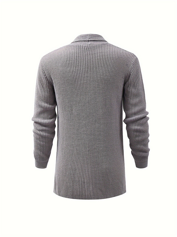 Herren langer Strickcardigan