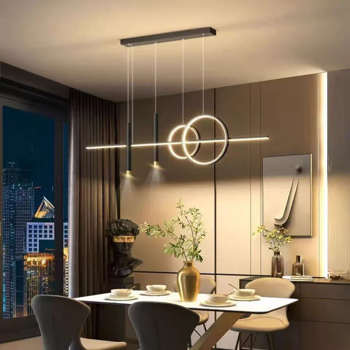 Moderne LED-Pendelleuchte mit geometrischem Design – Deckenleuchte für Wohn- und Esszimmer