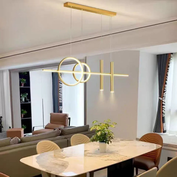 Moderne LED-Pendelleuchte mit geometrischem Design – Deckenleuchte für Wohn- und Esszimmer