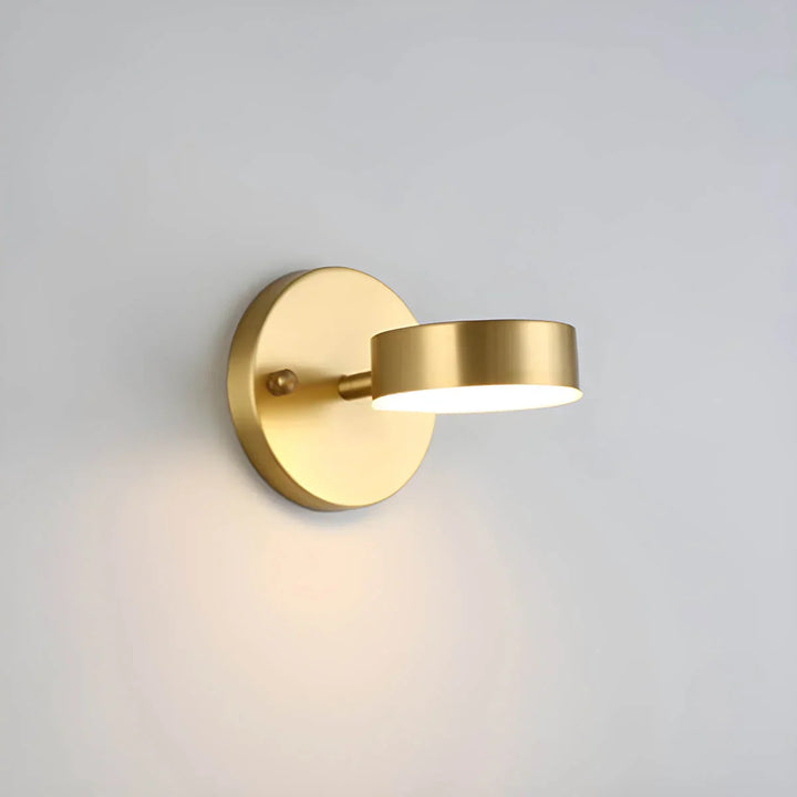 Moderne LED-Wandleuchte mit goldfarbenem Finish