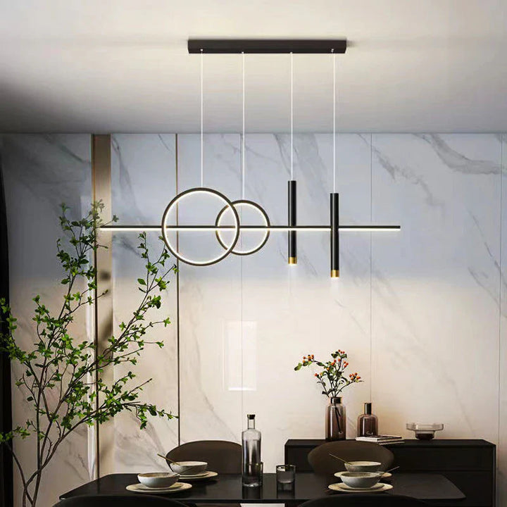 Moderne LED-Pendelleuchte mit geometrischem Design – Deckenleuchte für Wohn- und Esszimmer