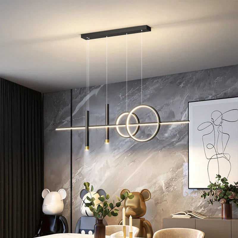 Moderne LED-Pendelleuchte mit geometrischem Design – Deckenleuchte für Wohn- und Esszimmer