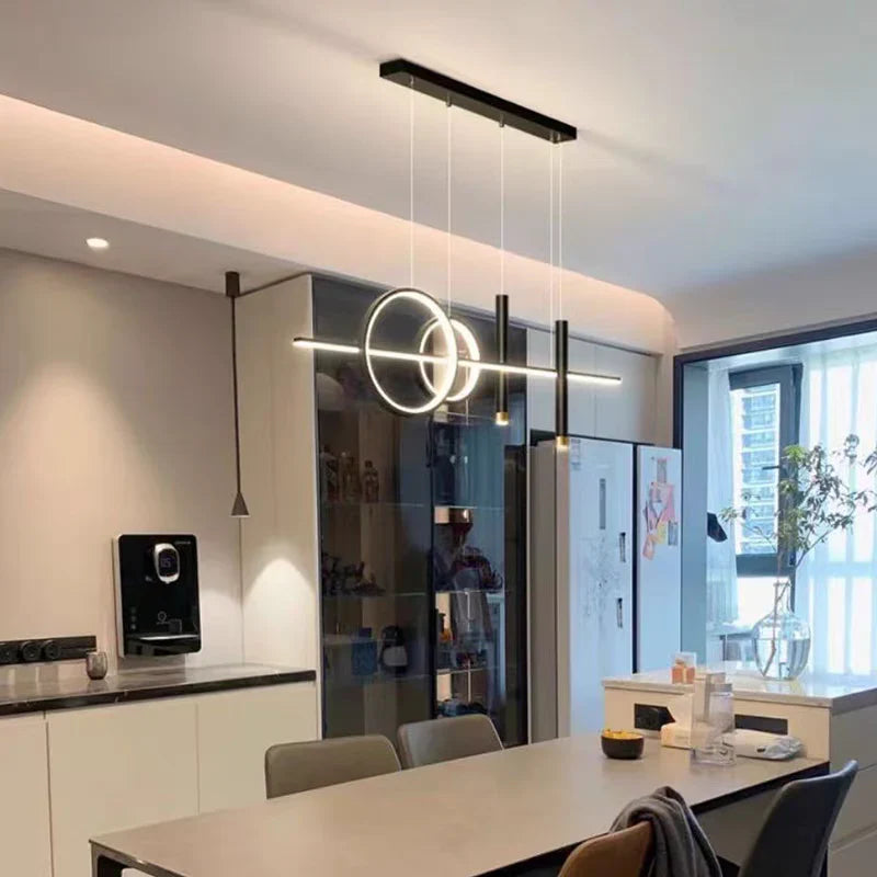 Moderne LED-Pendelleuchte mit geometrischem Design – Deckenleuchte für Wohn- und Esszimmer