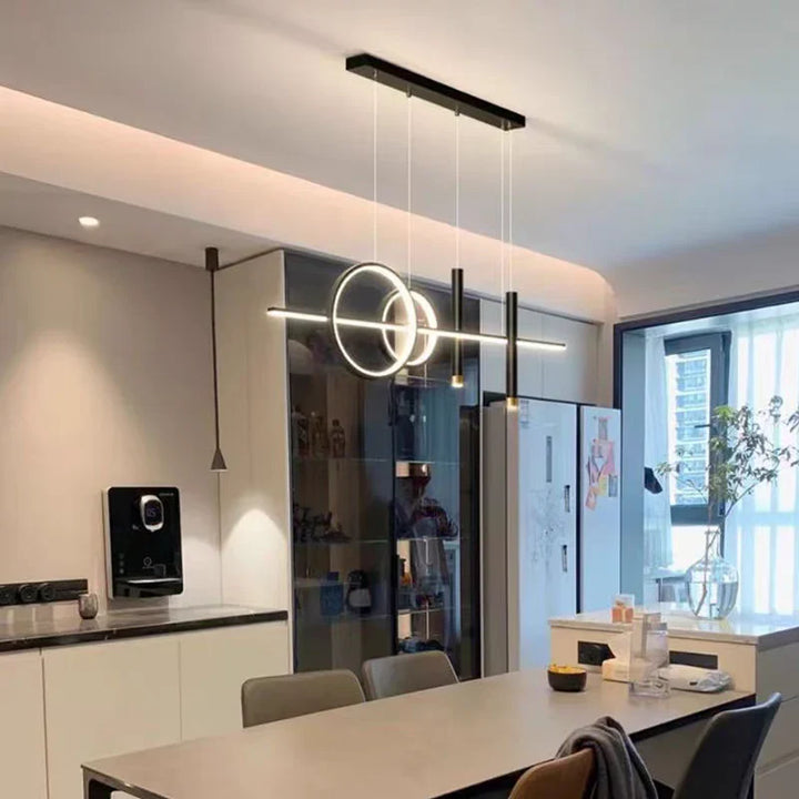 Moderne LED-Pendelleuchte mit geometrischem Design – Deckenleuchte für Wohn- und Esszimmer