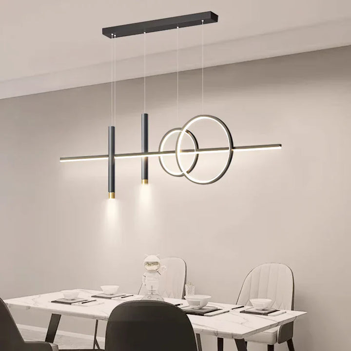 Moderne LED-Pendelleuchte mit geometrischem Design – Deckenleuchte für Wohn- und Esszimmer