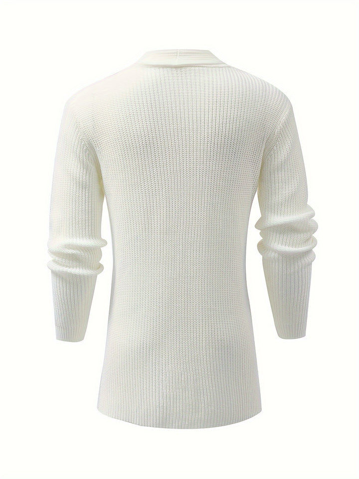Herren langer Strickcardigan