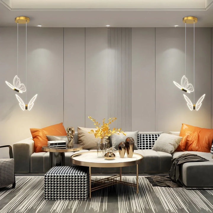 LED-Pendelleuchte in Schmetterlingsform – Designerleuchte für Schlafzimmer und Wohnzimmer