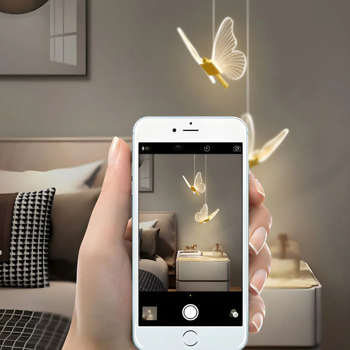 LED-Pendelleuchte in Schmetterlingsform – Designerleuchte für Schlafzimmer und Wohnzimmer