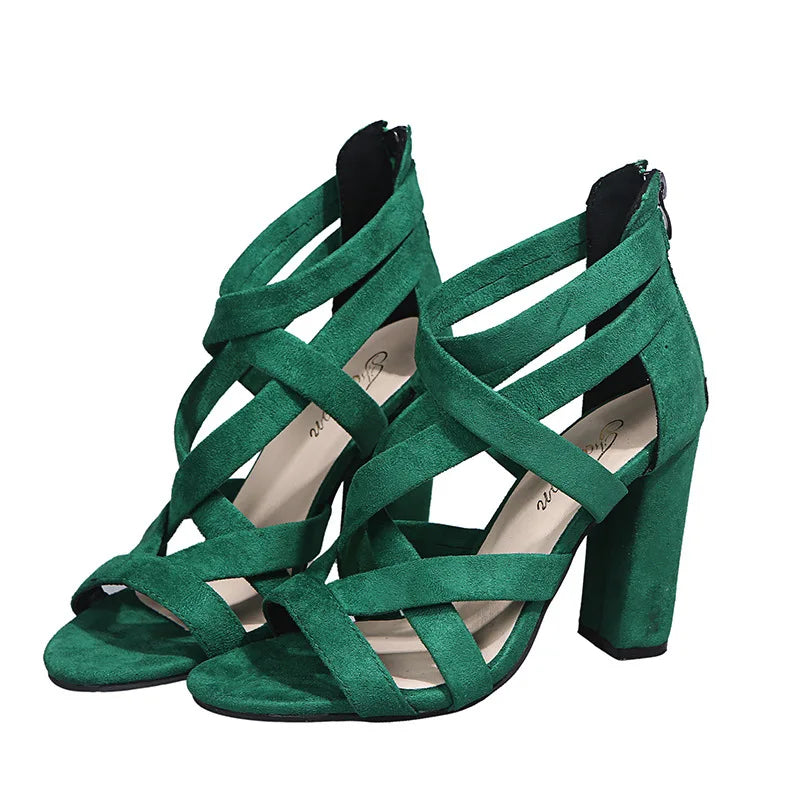 Hochhackige Gladiatorensandalen für Damen