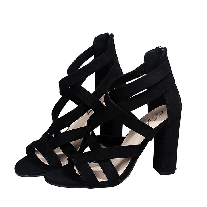 Hochhackige Gladiatorensandalen für Damen