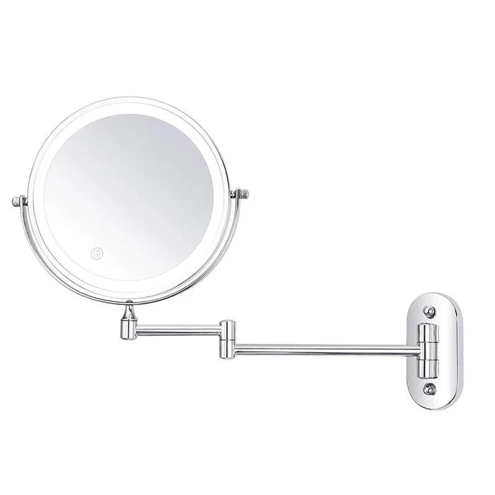 Wand-Kosmetikspiegel mit LED-Beleuchtung und Vergrösserung