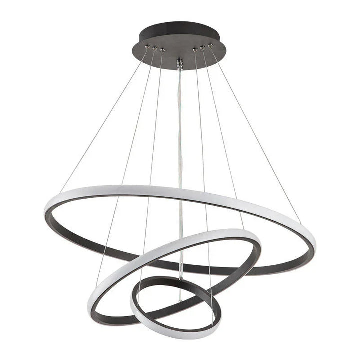 Moderne LED-Pendelleuchte mit 3D-Ringkomposition