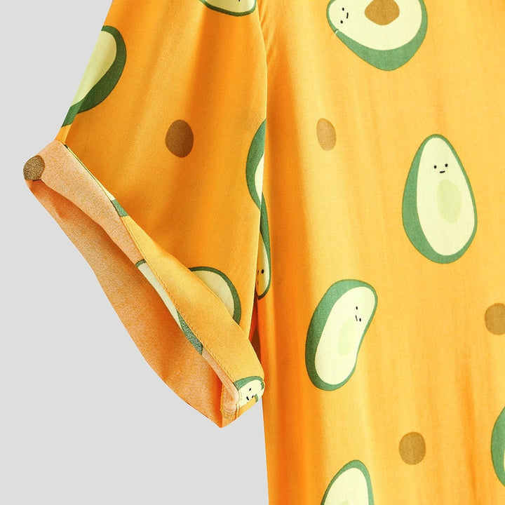 Avocado-Shirt mit kurzen Ärmeln