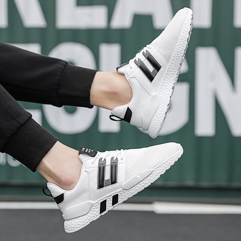 Sportliche Herrenschuhe mit atmungsaktivem Mesh und dämpfender Sohle