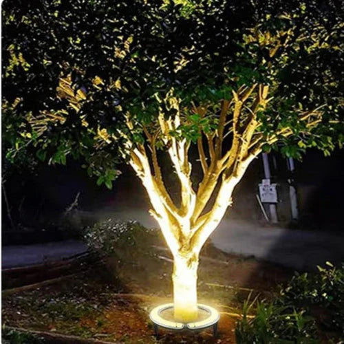 LED-Erdspiessleuchte 360° für Bäume – Runde Bodeneinbauleuchte für Garten und Einfahrt