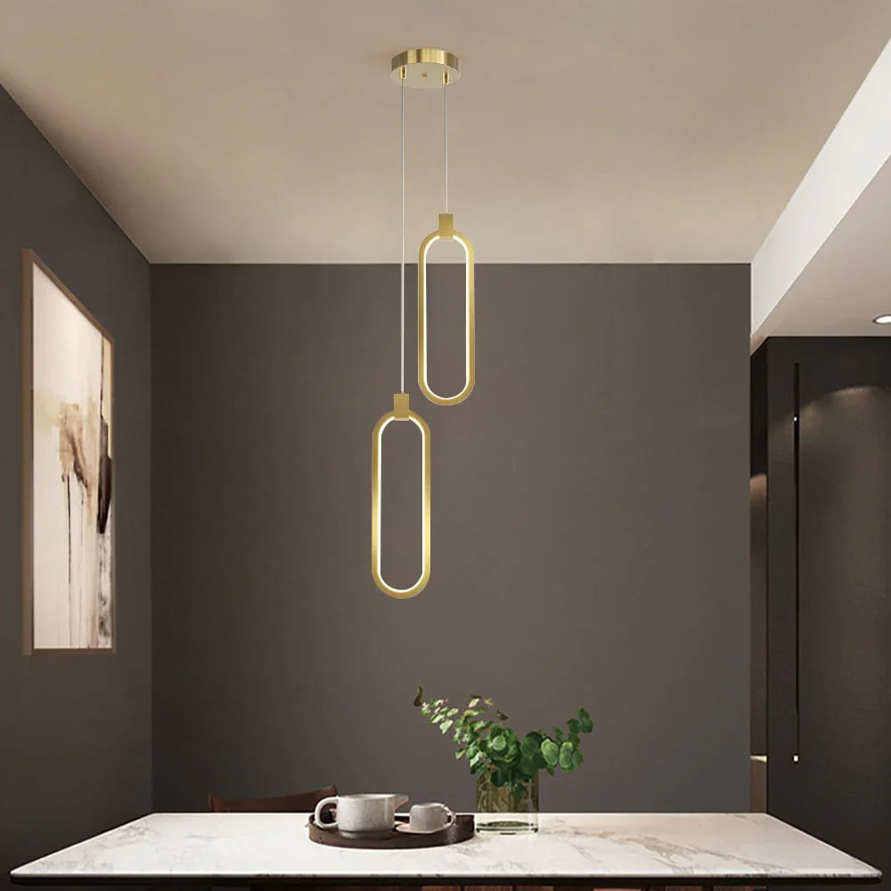 Moderne geometrische LED-Pendelleuchte