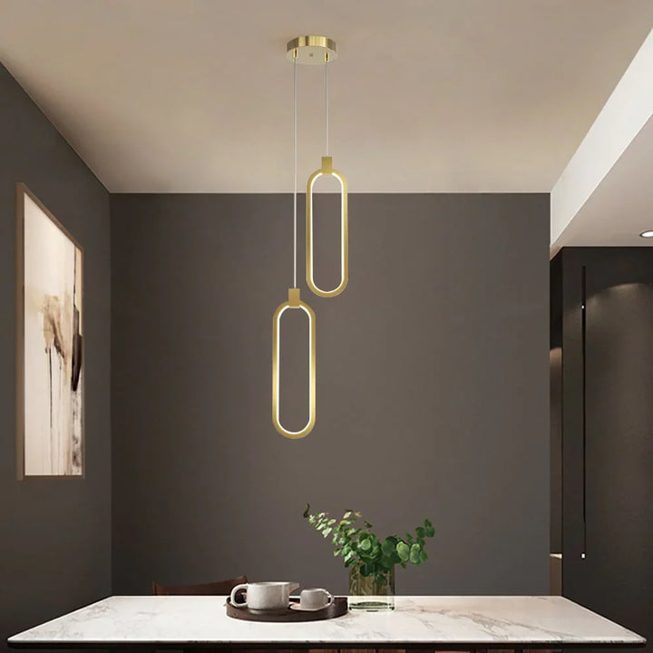 Moderne geometrische LED-Pendelleuchte