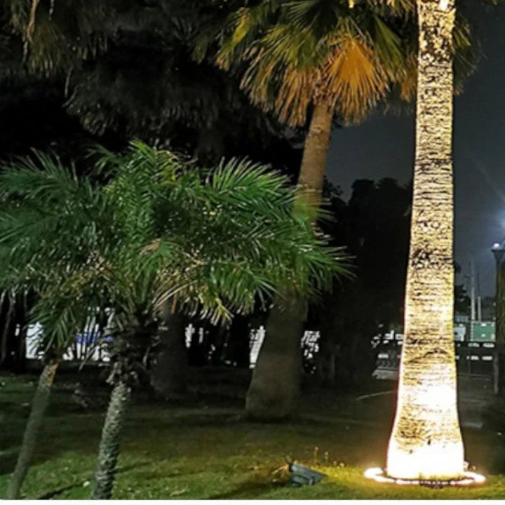 LED-Erdspiessleuchte 360° für Bäume – Runde Bodeneinbauleuchte für Garten und Einfahrt