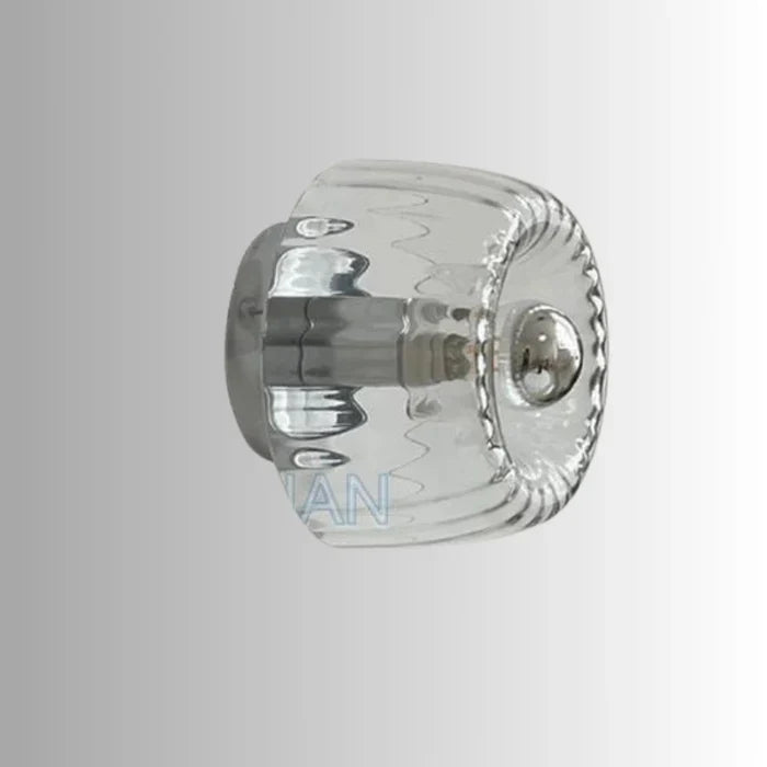 Elegante Deckenleuchte aus Glas mit Kristalldesign
