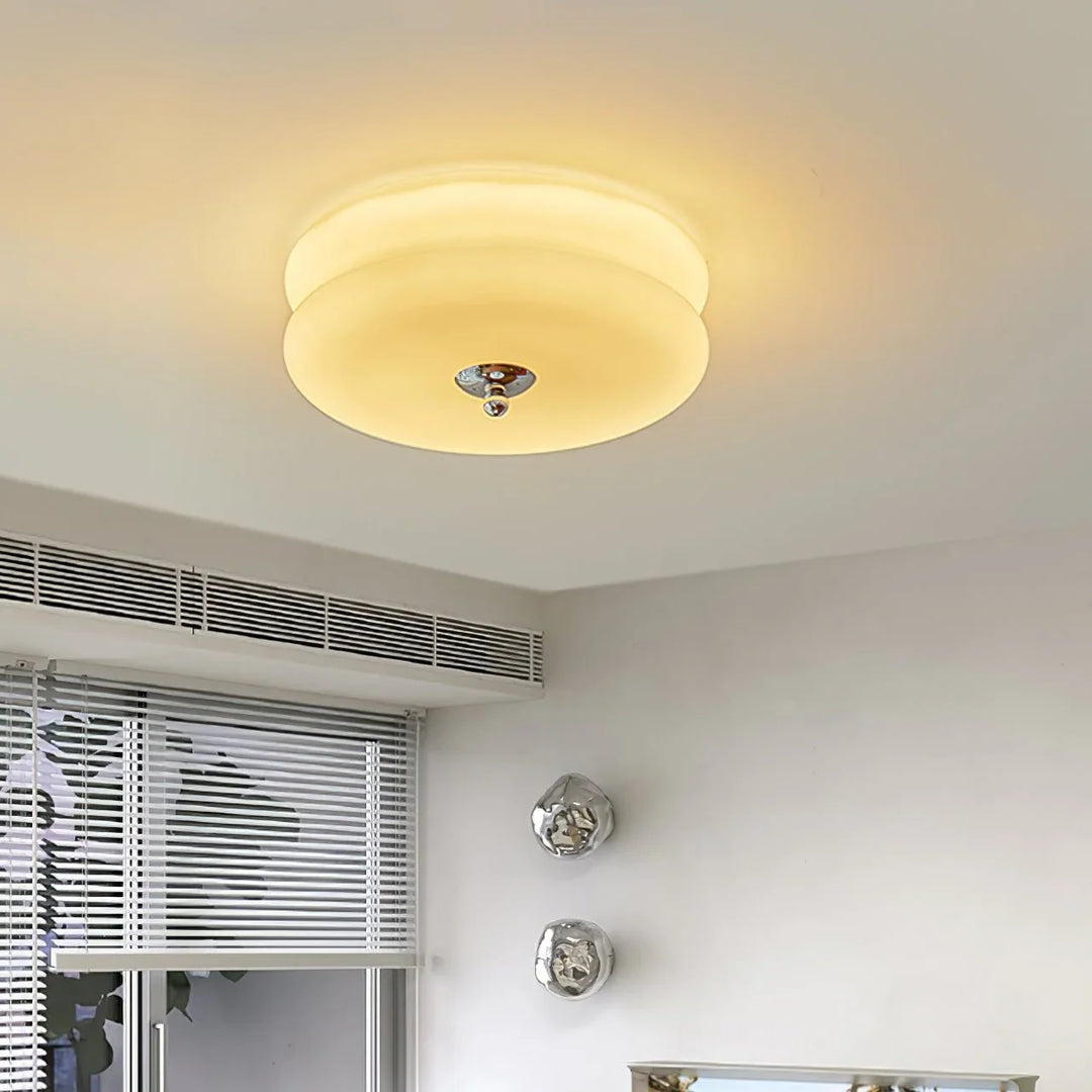 Moderne LED-Deckenleuchte – Runde Aufbauleuchte für Schlafzimmer, Wohnzimmer und Flur