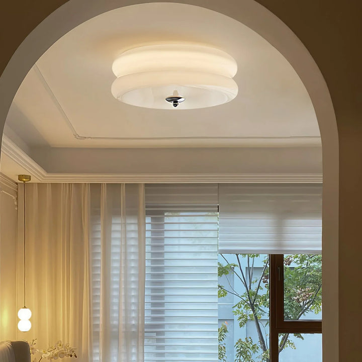 Moderne LED-Deckenleuchte – Runde Aufbauleuchte für Schlafzimmer, Wohnzimmer und Flur