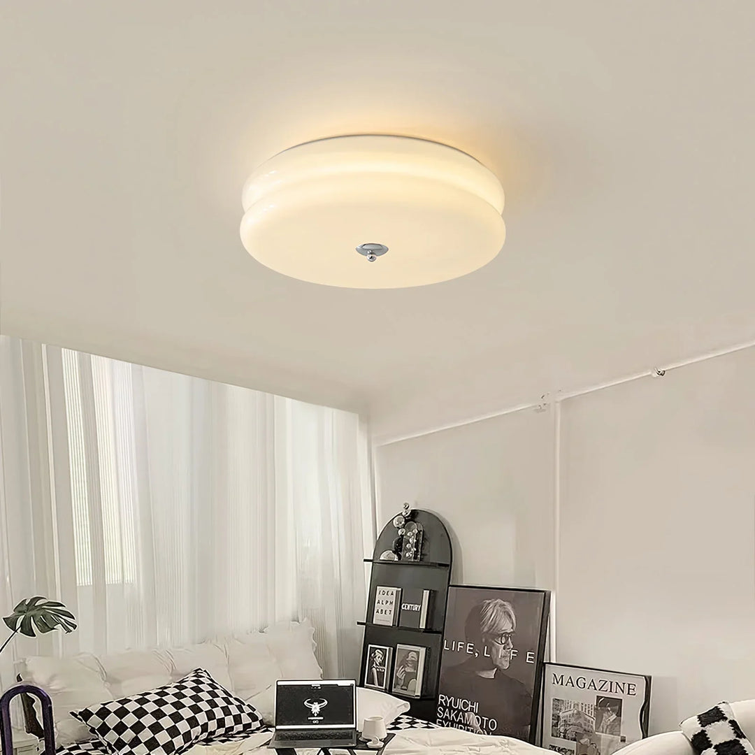 Moderne LED-Deckenleuchte – Runde Aufbauleuchte für Schlafzimmer, Wohnzimmer und Flur