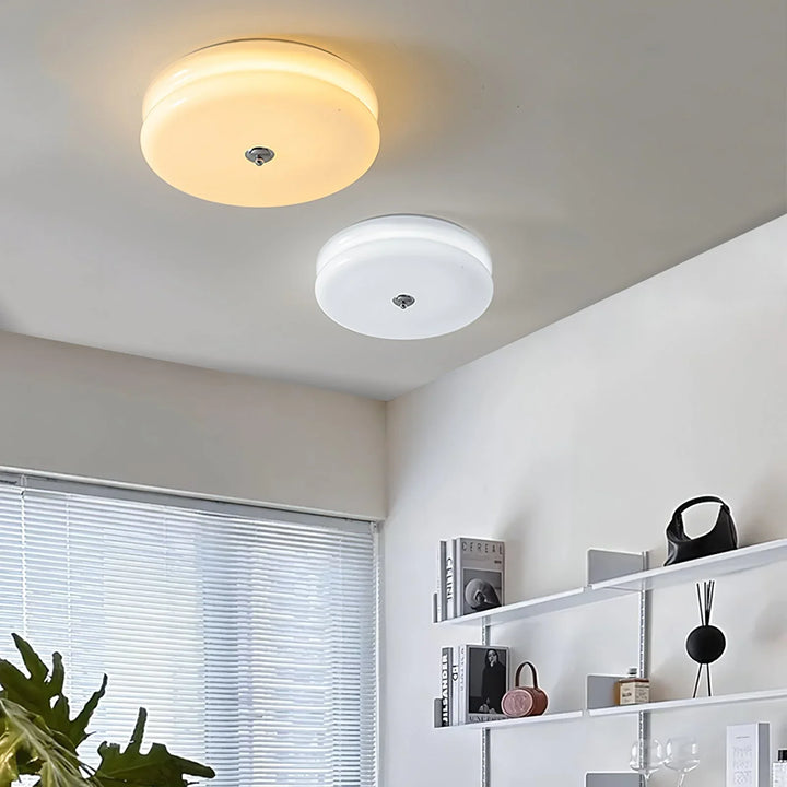 Moderne LED-Deckenleuchte – Runde Aufbauleuchte für Schlafzimmer, Wohnzimmer und Flur