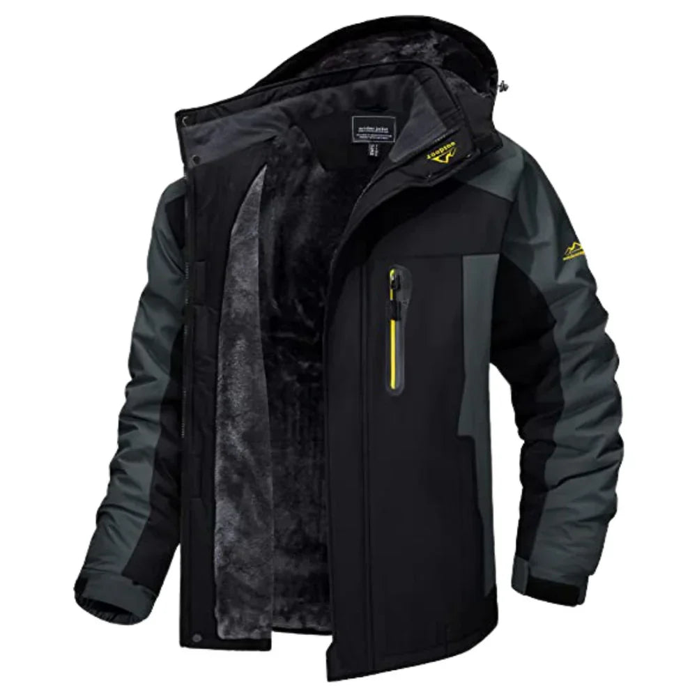 Herren-Winterjacke mit Kapuze – Wasserdicht und gefüttert