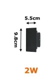 Moderne LED-Aussenleuchte mit Auf/Ab-Licht – Vertikale Wandleuchte, IP65 wasserdicht