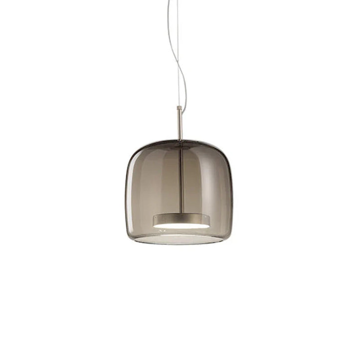Moderne LED-Pendelleuchte aus Glas mit goldenem Finish