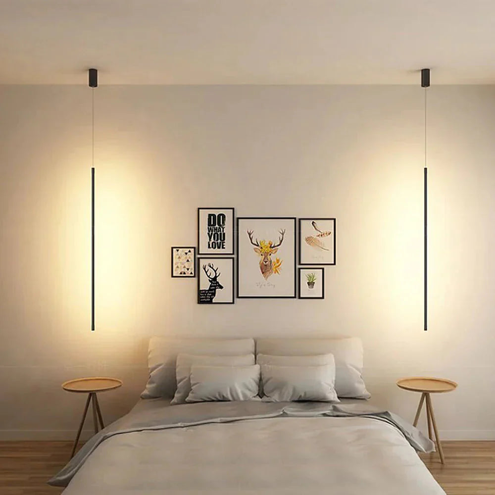 Moderne LED-Pendelleuchte – minimalistisches Deckenlichtsystem für Schlafzimmer und Wohnzimmer