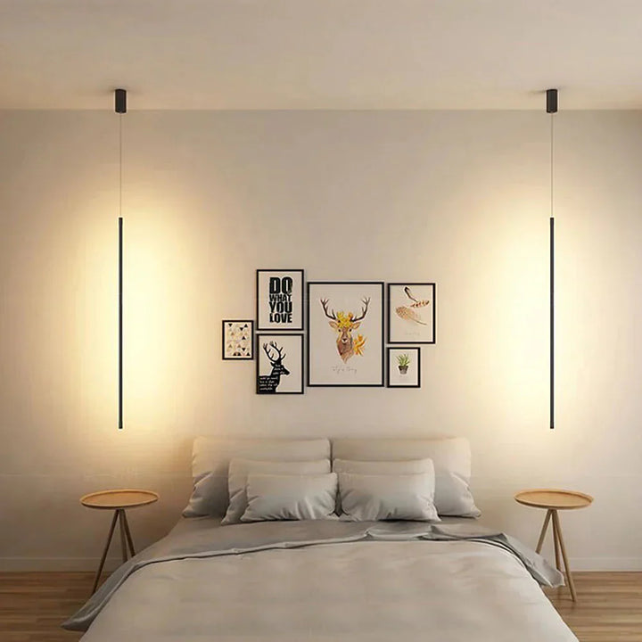 Moderne LED-Pendelleuchte – minimalistisches Deckenlichtsystem für Schlafzimmer und Wohnzimmer