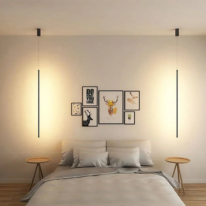 Moderne LED-Pendelleuchte – minimalistisches Deckenlichtsystem für Schlafzimmer und Wohnzimmer