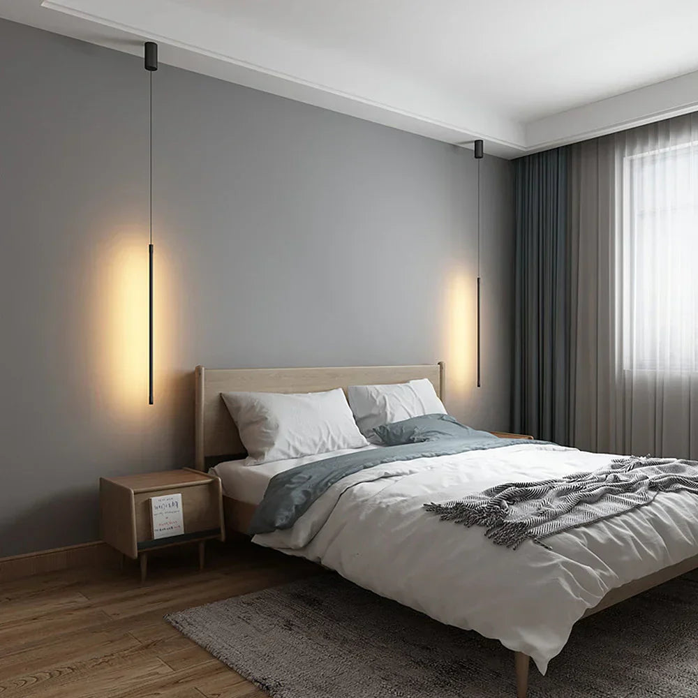 Moderne LED-Pendelleuchte – minimalistisches Deckenlichtsystem für Schlafzimmer und Wohnzimmer