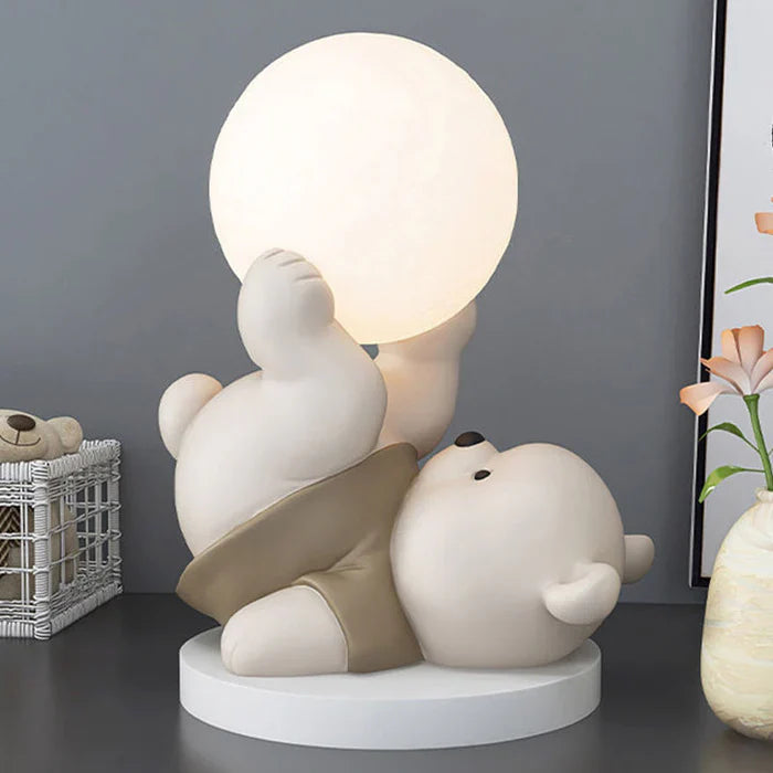 Dekorative LED-Nachtischlampe mit Teddybär – Tischlampe für das Kinderzimmer