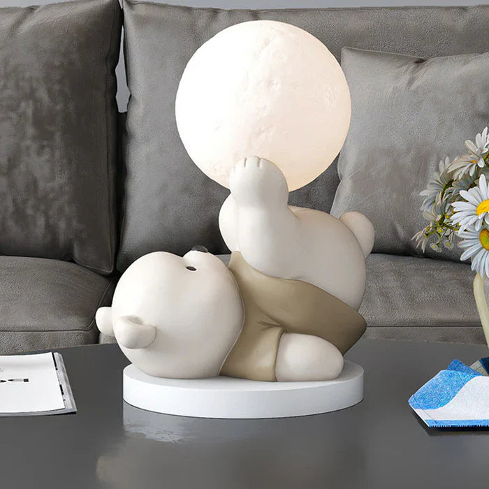 Dekorative LED-Nachtischlampe mit Teddybär – Tischlampe für das Kinderzimmer