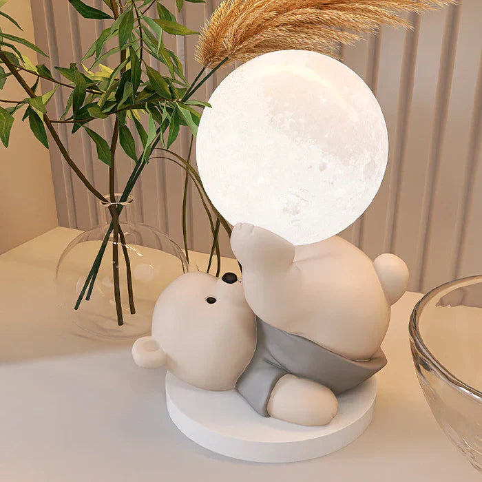 Dekorative LED-Nachtischlampe mit Teddybär – Tischlampe für das Kinderzimmer