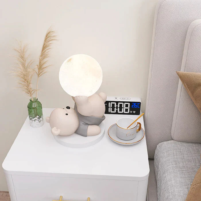 Dekorative LED-Nachtischlampe mit Teddybär – Tischlampe für das Kinderzimmer