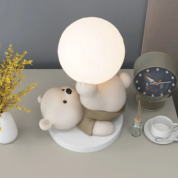 Dekorative LED-Nachtischlampe mit Teddybär – Tischlampe für das Kinderzimmer