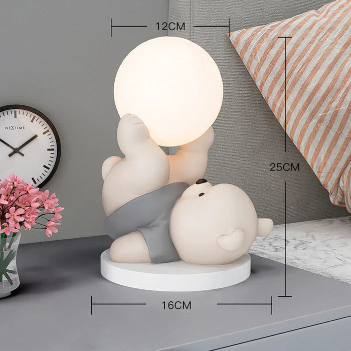 Dekorative LED-Nachtischlampe mit Teddybär – Tischlampe für das Kinderzimmer